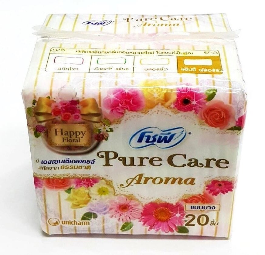 Гигиенические ежедневные парфюмированные прокладки Pure Care Aroma, 20 шт., Таиланд от компании Тайская косметика и товары из Таиланда - Melissa - фото 1