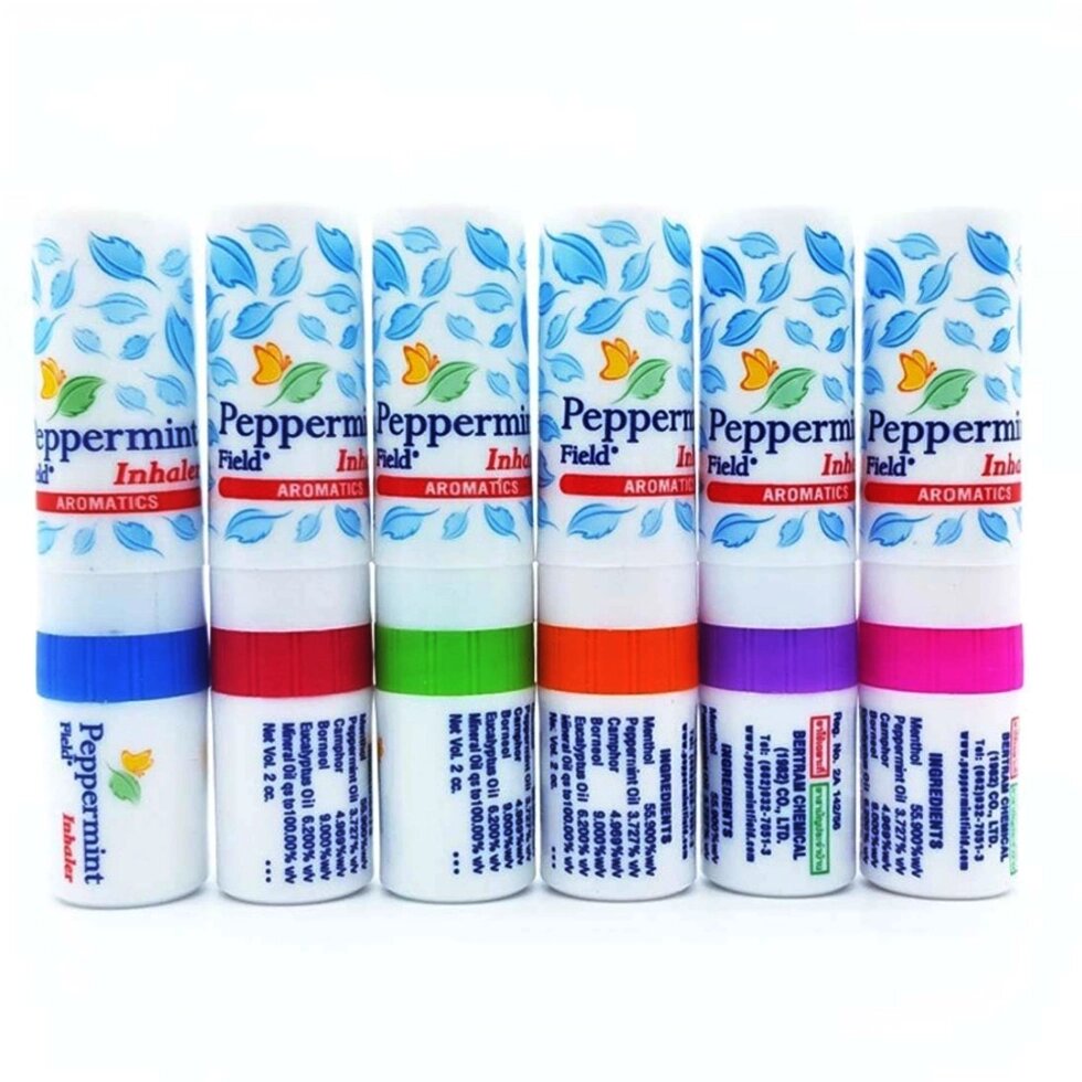 Ингалятор-карандаш назальный Peppermint Field Inhaler 2 in 1, Таиланд 6 ШТ. от компании Тайская косметика и товары из Таиланда - Melissa - фото 3