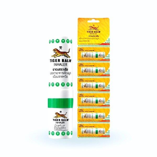 Ингалятор от насморка, заложенности носа и головных болей Tiger Balm Inhaler, Таиланд 6 ШТ. от компании Тайская косметика и товары из Таиланда - Melissa - фото 3