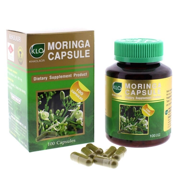 Капсулы общеоздоравливающего действия Моринга Масляничная Khaolaor Moringa Capsule 100 капсул Таиланд от компании Тайская косметика и товары из Таиланда - Melissa - фото 1