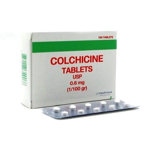 Капсулы от подагры и отложения солей с Колхицином Colchicine Tablets USP 0,6mg. 100 табл. Таиланд от компании Тайская косметика и товары из Таиланда - Melissa - фото 1