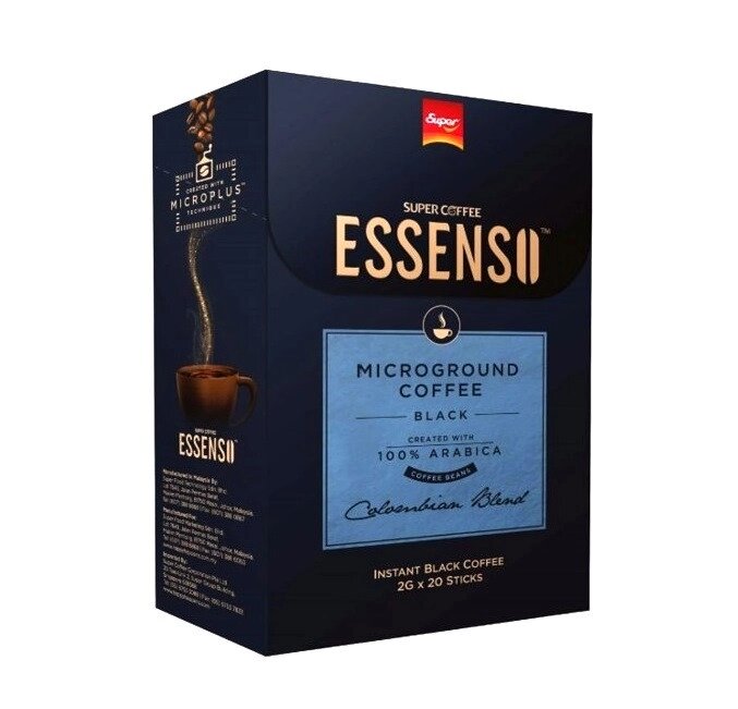 Кофе Арабика Super Coffee Essenso Microground Black Coffee 100% Arabica, 20 шт.  2 гр. Таиланд от компании Тайская косметика и товары из Таиланда - Melissa - фото 1