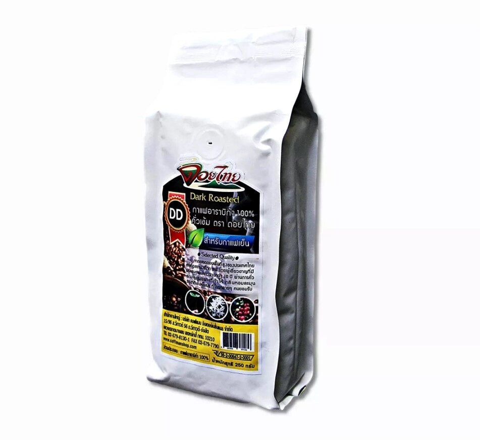 Кофе тайский в зернах Doi-Thai Coffee Arabica 100% (Dark Roast), 250 гр. Таиланд от компании Тайская косметика и товары из Таиланда - Melissa - фото 1