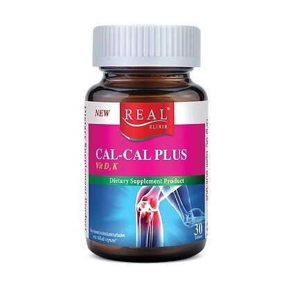 Комплекс витаминов для суставов и костей Real Elixir Cal-Cal Plus Vit D, K, 30 капсул. Таиланд от компании Тайская косметика и товары из Таиланда - Melissa - фото 1