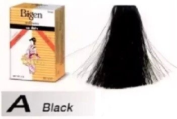 Краска для волос Без Аммиака и Перекиси Bigen Colored Permanent Powder Hair Dye 6 гр.,  А - черный от компании Тайская косметика и товары из Таиланда - Melissa - фото 1