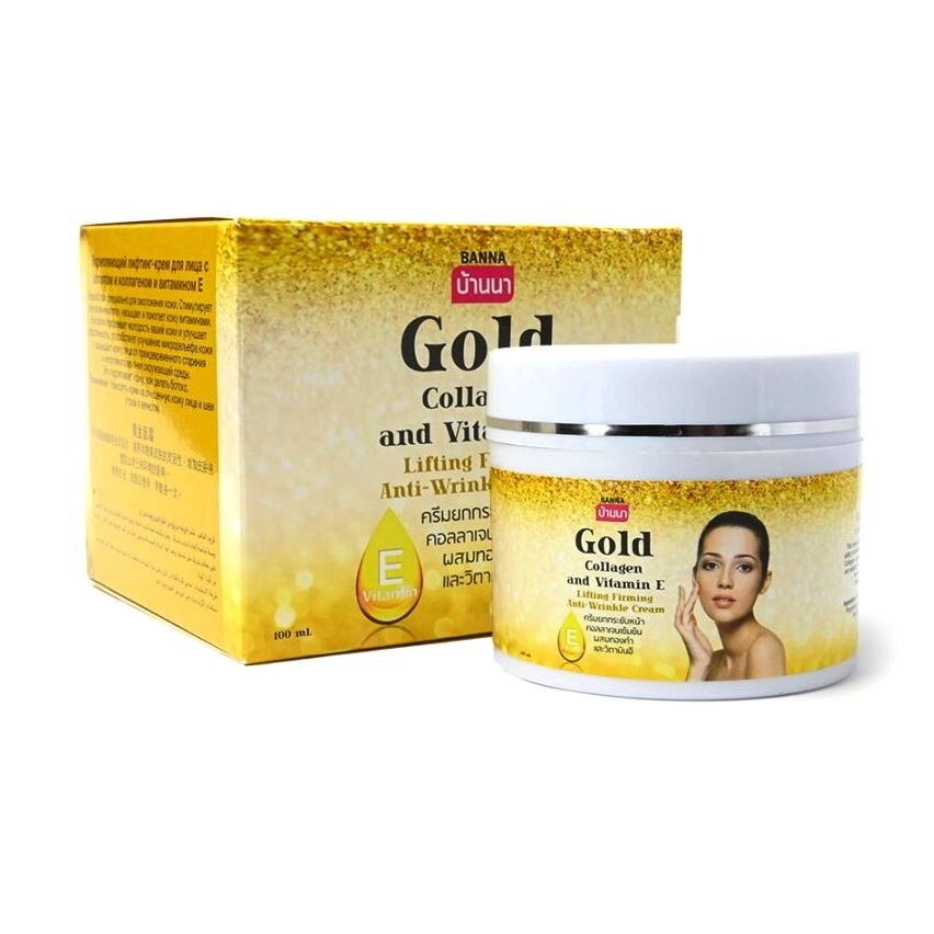 Крем антивозрастной Banna gold collagen & vitamin E anti-wrankle cream, 100 мл. Таиланд от компании Тайская косметика и товары из Таиланда - Melissa - фото 1