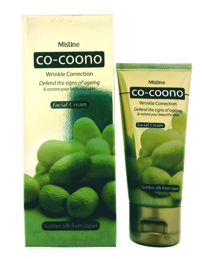 Крем для коррекции морщин с золотым шелком Mistine Co-Coono Wrinkle Correction Facial Cream, 40 мл., Таиланд от компании Тайская косметика и товары из Таиланда - Melissa - фото 1