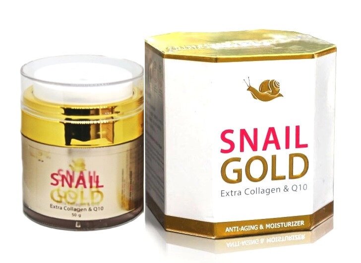 Крем для лица с муцином улитки и коллагеном Royal Thai Herb Snail Gold Extra Collagen  Q10, 50 мл. Таиланд от компании Тайская косметика и товары из Таиланда - Melissa - фото 1