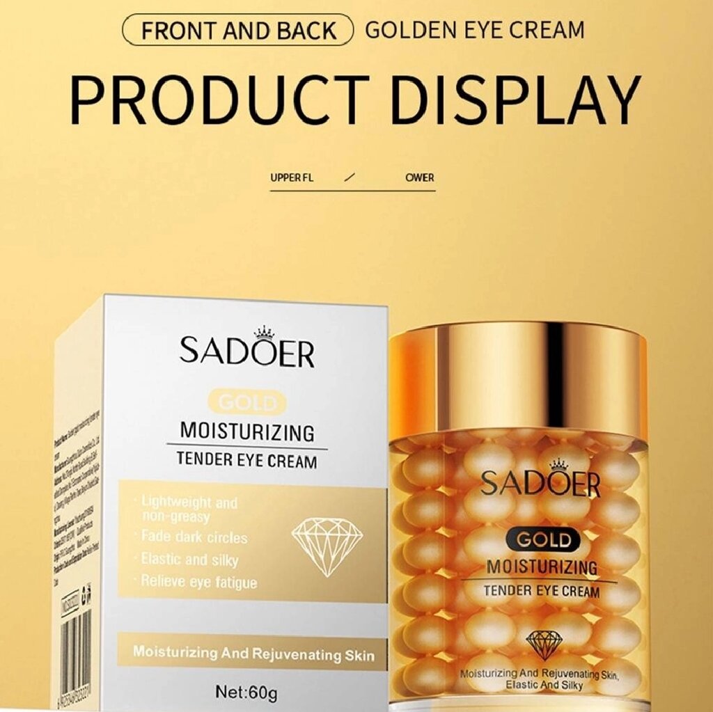 Крем для ухода за кожей вокруг глаз Sadoer Gold Moisturizing Tender Eye Cream, 60 гр. от компании Тайская косметика и товары из Таиланда - Melissa - фото 1