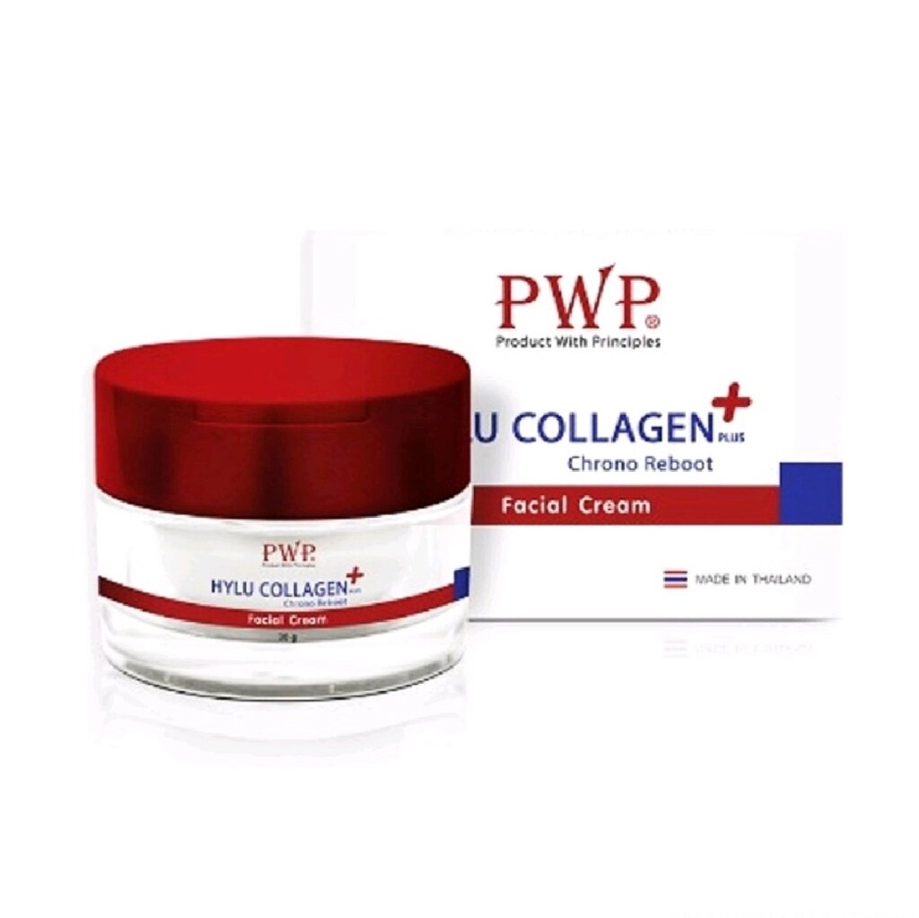 Крем с коллагеном и гиалуроновой кислотой PWP Hylu Collagen Plus Chrono Reboot 30 гр. Таиланд от компании Тайская косметика и товары из Таиланда - Melissa - фото 1