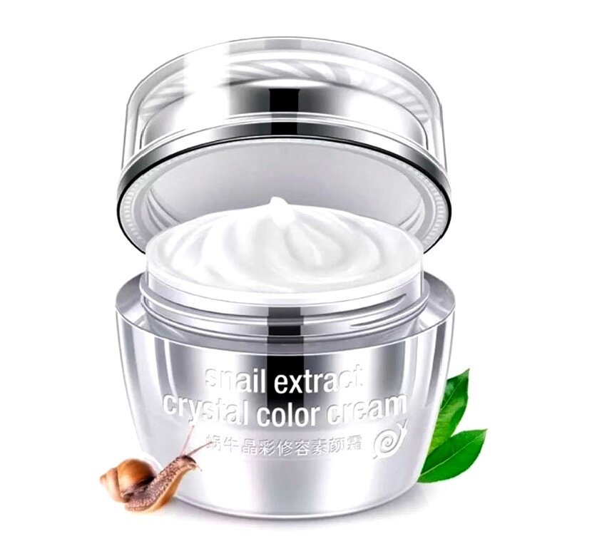 Кристальная крем-основа под макияж с Муцином Улитки Rorec Snail Extract Crystal Color Cream, 50 мл. Таиланд от компании Тайская косметика и товары из Таиланда - Melissa - фото 1