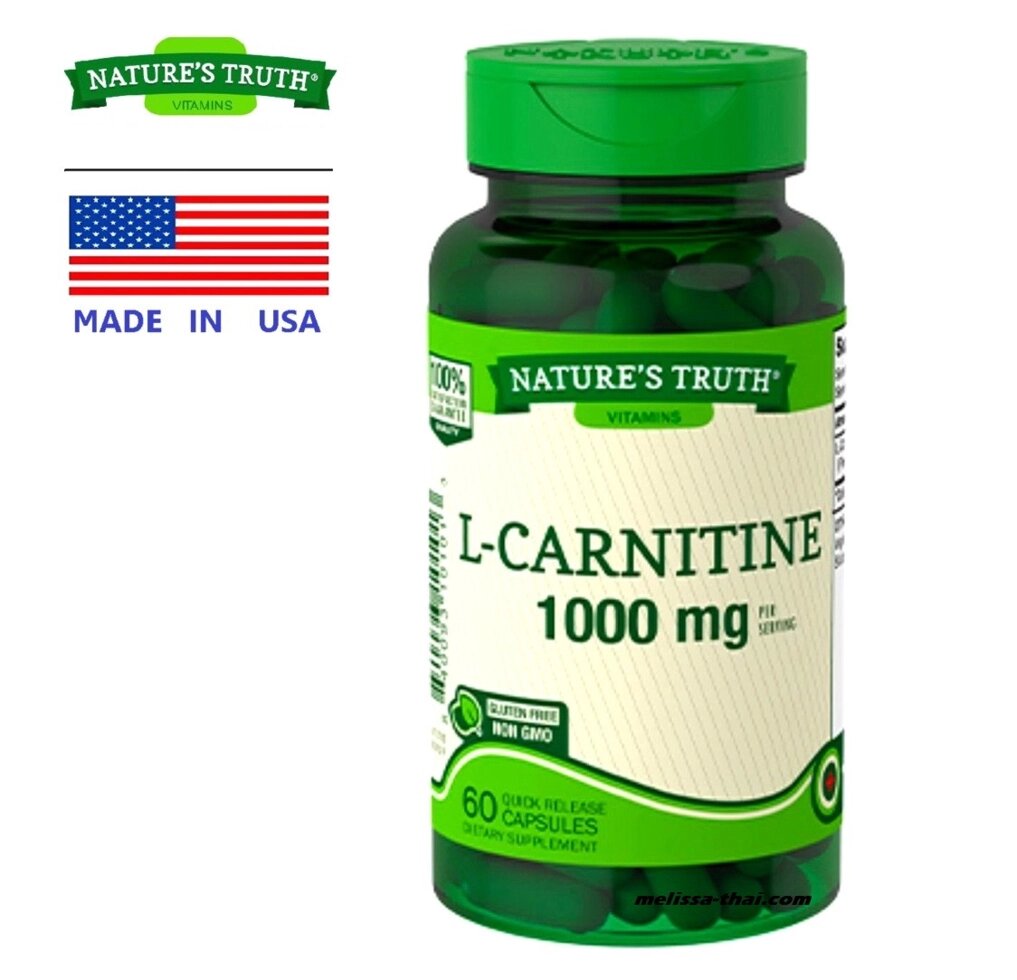 Л-Карнитин Тартрат Nature’s Truth L-Carnitine 1000 mg. 60 капсул США от компании Тайская косметика и товары из Таиланда - Melissa - фото 1