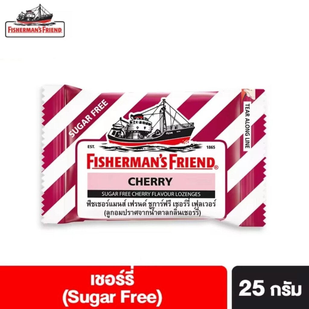 Леденцы от кашля и боли в горле Fisherman's Friend Sugar Free Flavour Lozenges, 25 гр. CHERRY от компании Тайская косметика и товары из Таиланда - Melissa - фото 4