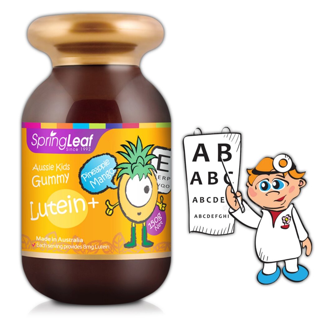 Лютеин детский SpringLeaf Kids Lutein + 150g Gummy Pineapple Mango, 60 шт. Австралия от компании Тайская косметика и товары из Таиланда - Melissa - фото 1