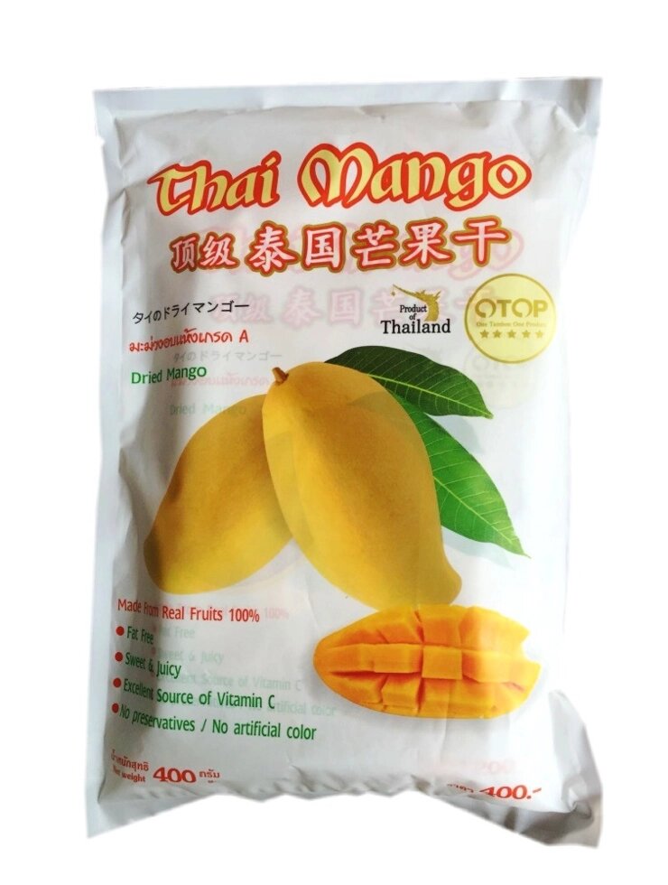 Манго сушеный Dried Mango Otop Royal Fruit, 400 гр. Таиланд от компании Тайская косметика и товары из Таиланда - Melissa - фото 1