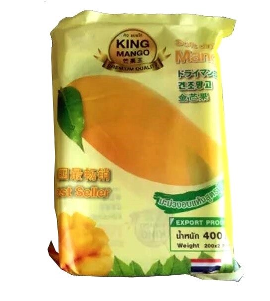Манго сушеный King Mango Premium Quality Export Product, 400 гр. Таиланд от компании Тайская косметика и товары из Таиланда - Melissa - фото 1