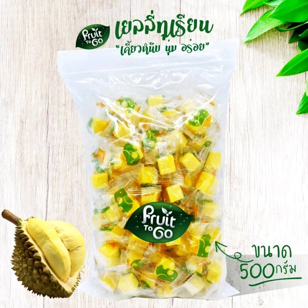 Мармеладное желе с натуральным соком Дуриана Durian Jelly Fruit to Go, 500 гр. Таиланд от компании Тайская косметика и товары из Таиланда - Melissa - фото 1
