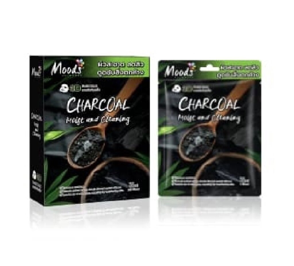 Маска для лица “Черный уголь” Moods Charcoal Mask, 30 гр. от компании Тайская косметика и товары из Таиланда - Melissa - фото 1