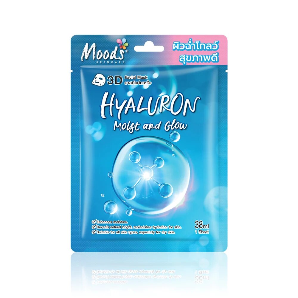 Маска для лица “Гиалуроновая кислота” Moods Hyaluron Mask, 30 гр. от компании Тайская косметика и товары из Таиланда - Melissa - фото 1