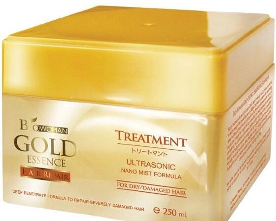 Маска для волос с нанозолотом, 250 мл./BIOWOMAN GOLD ESSENCE Hair Repair Treatment от компании Тайская косметика и товары из Таиланда - Melissa - фото 1