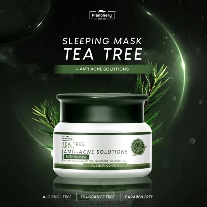 Маска ночная для проблемной кожи лица с маслом чайного дерева Plantnery Tea Tree Sleeping Mask, 50 гр. от компании Тайская косметика и товары из Таиланда - Melissa - фото 1