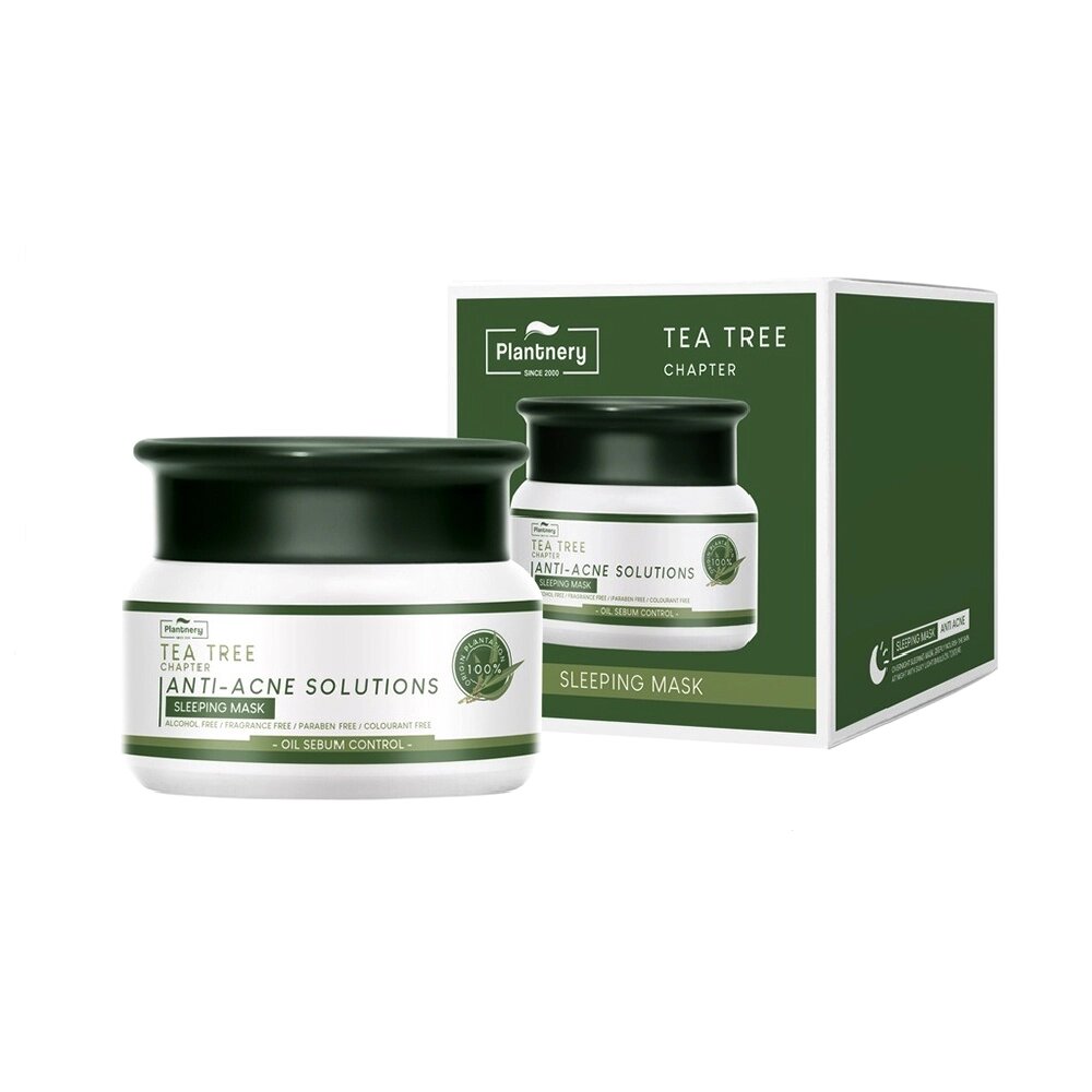 Маска ночная от прыщей с маслом чайного дерева Plantnery Tea Tree Sleeping Mask, 50 гр. от компании Тайская косметика и товары из Таиланда - Melissa - фото 1