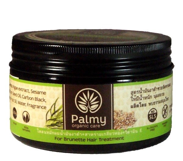 Маска восстанавливающая для темных волос Palmy Organic Care, 250 мл., Таиланд от компании Тайская косметика и товары из Таиланда - Melissa - фото 1