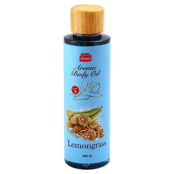 Массажное масло для тела Banna Aroma Body Oil Lemongrass, 250 мл., Таиланд от компании Тайская косметика и товары из Таиланда - Melissa - фото 1