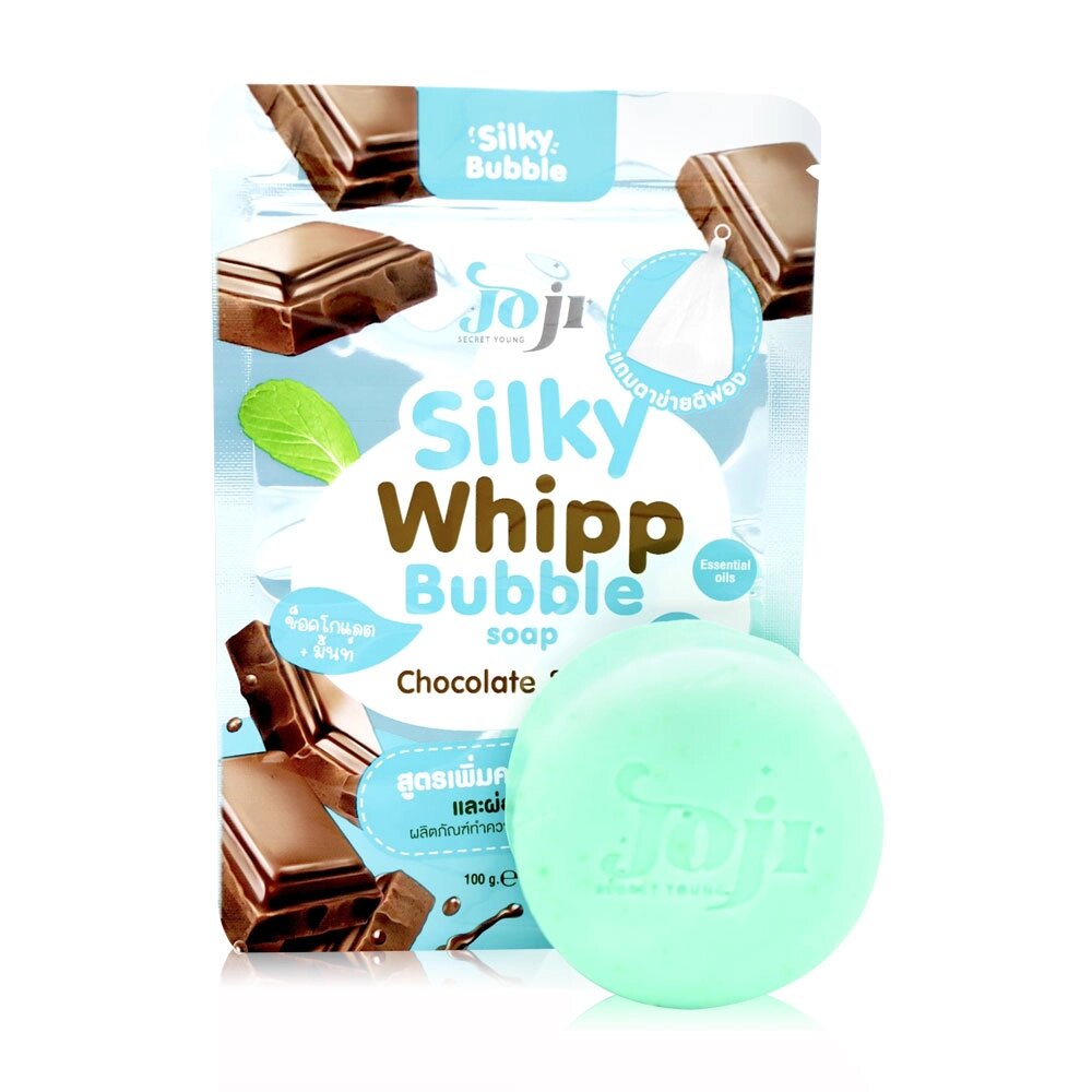 Мыло с мочалкой Шоколад + Мята JOJI Secret Young Silky Whipp Bubble Soap Chocolate & Mint, 100 гр., Таиланд от компании Тайская косметика и товары из Таиланда - Melissa - фото 1