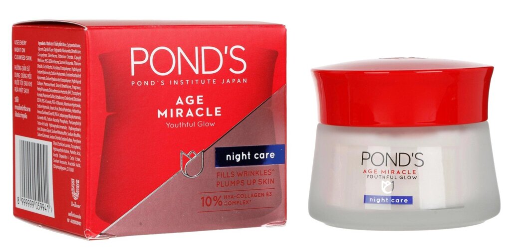 Ночной крем Ponds Age Miracle Youthful Glow Night Cream, 45 гр от компании Тайская косметика и товары из Таиланда - Melissa - фото 1