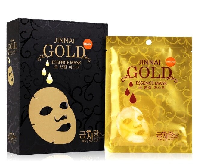 Омолаживающая тканевая маска для лица с Золотом Belov Jinnai Gold Essence Mask, Таиланд от компании Тайская косметика и товары из Таиланда - Melissa - фото 1