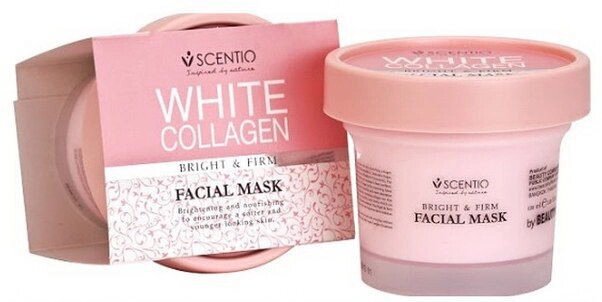 Отбеливающая маска для лица с коллагеном / Beauty Buffet Scentio White Collagen BrightFirm Facial Mask ,100g от компании Тайская косметика и товары из Таиланда - Melissa - фото 1