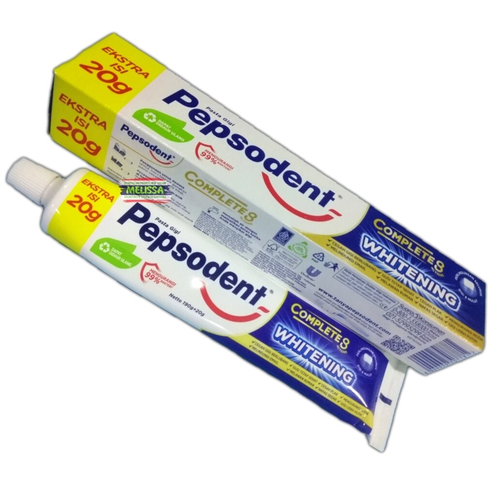 Отбеливающая зубная паста с цинком Pepsodent Whitening Complete 8 Actions, 210 гр. от компании Тайская косметика и товары из Таиланда - Melissa - фото 1