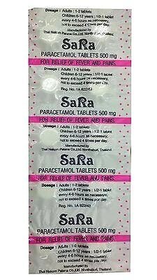 Парацетамол 500 мг. SaRa, 10 таблеток, Таиланд от компании Тайская косметика и товары из Таиланда - Melissa - фото 1