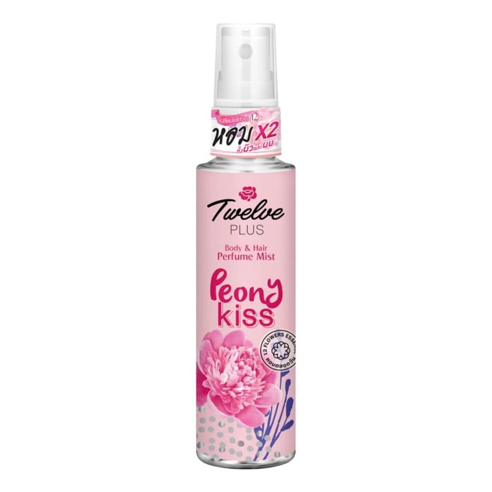 Парфюм женский для тела и волос Twelve Plus Body  Hair Perfume Mist, 25 мл., Таиланд (в ассортименте) Peony Kiss от компании Тайская косметика и товары из Таиланда - Melissa - фото 1