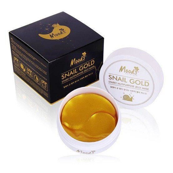 Патчи гидрогелевые для кожи вокруг глаз с муцином Улитки Mood's Snail Gold Multipurpose Jelly Mask, Таиланд от компании Тайская косметика и товары из Таиланда - Melissa - фото 1