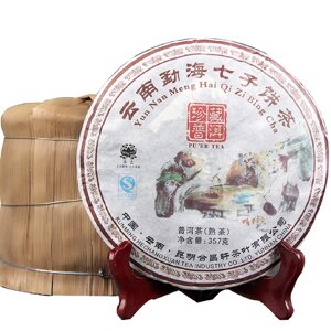 Чай Пуэр черный Shu Puer Menghai Ancient Black Healthy Tea, 357 гр. Китай