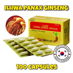 Женьшень Корейский Ilhwa Panax Ginseng, 100 капсул. Южная Корея