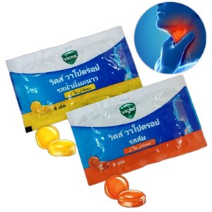 Леденцы для горла Vicks VapoDrops: Мгновенная помощь горлу. Медовый лемон. в Москве от компании Тайская косметика и товары из Таиланда - Melissa