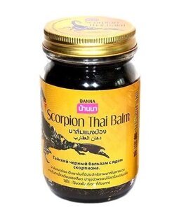 Тайский Черный бальзам с Ядом Скорпиона Banna Scorpion Thai Balm, 100 мл., Таиланд в Москве от компании Тайская косметика и товары из Таиланда - Melissa