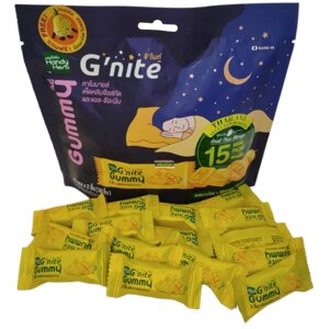 G'nite Gummy Handy Herb – мармеладки от бессонницы, для улучшения сна c экстрактом рейши и L-теанином, вкус манго в Москве от компании Тайская косметика и товары из Таиланда - Melissa