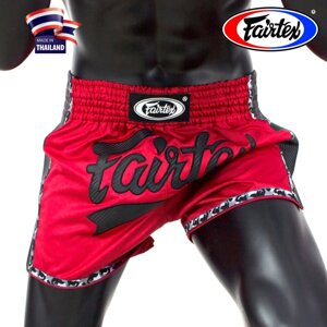 Боксерские шорты Fairtex Muay Thai Shorts BS1701, Таиланд XS Red/Black