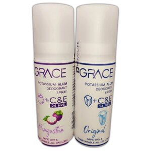Дезодорант-спрей Grace Potassium Alum Deodorant Mangosteen Spray с квасцами без спирта и парабенов — 24ч защита, 50 мл. в Москве от компании Тайская косметика и товары из Таиланда - Melissa