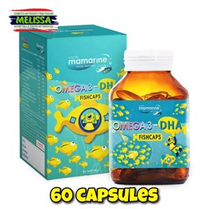 Омега-3 для детей Mamarine Omega-3 DHA Fishcaps, 60 капсул. Таиланд