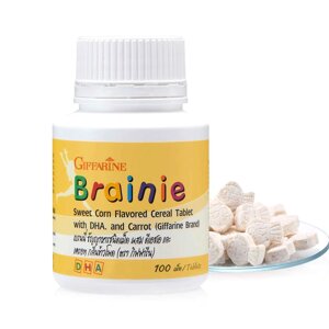 Витамины детские для мозга и нервной системы с Омега-3 Giffarine Brainie Sweet Corn Flavored, 100 шт. Таиланд