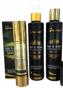 Комплекс против выпадения и для роста волос Genive Hair Scalp Шампунь+Кондиционер+Сыворотка, 460 мл., Таиланд