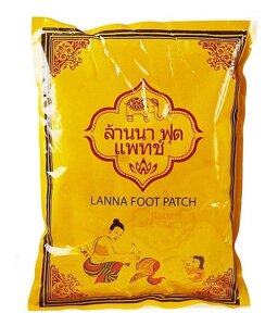 Детоксикационные пластыри на стопы Lanna Foot Patch, 10 шт., Таиланд