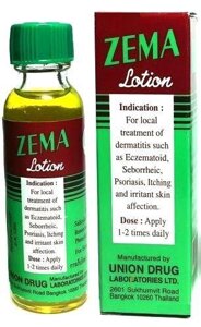 Тайский лосьон для лечения кожных заболеваний Zema Lotion, 15 мл., Таиланд в Москве от компании Тайская косметика и товары из Таиланда - Melissa