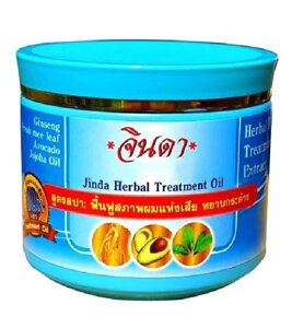 Травяная концентрированная маска для роста волос Jinda Herbal Treatment Oil, 400 мл., Таиланд