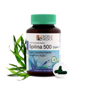 Спирулина в капсулах Khaolaor Spilina-500 Organic Spirulina Powder, Таиланд